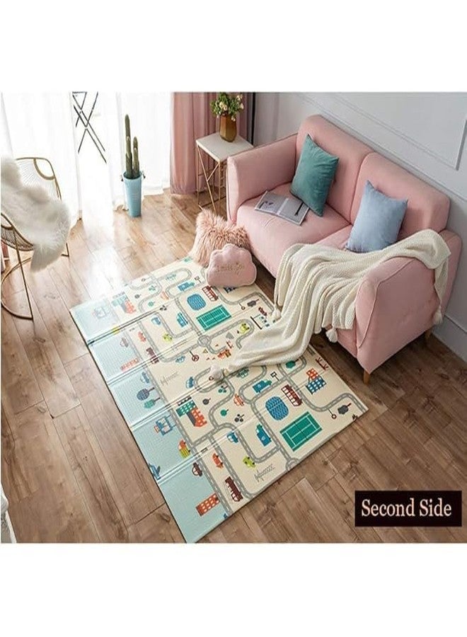KERFORA Portable Baby Folding Play Mat, Waterproof Foam Crawl Mat for Kids and Toddlers, Ideal for Indoor and Outdoor Use (6x5 ft, 0.6cm Thickness)(Multicolor) - Image 5