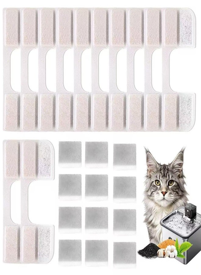 AnyEnjoy 12+12 Cat Water Fountain Filter, Fountain Filter Replacement Compatible with FEELNEEDY Cat Water Fountain FN-W17 3.2L/ 108oz - Image 1