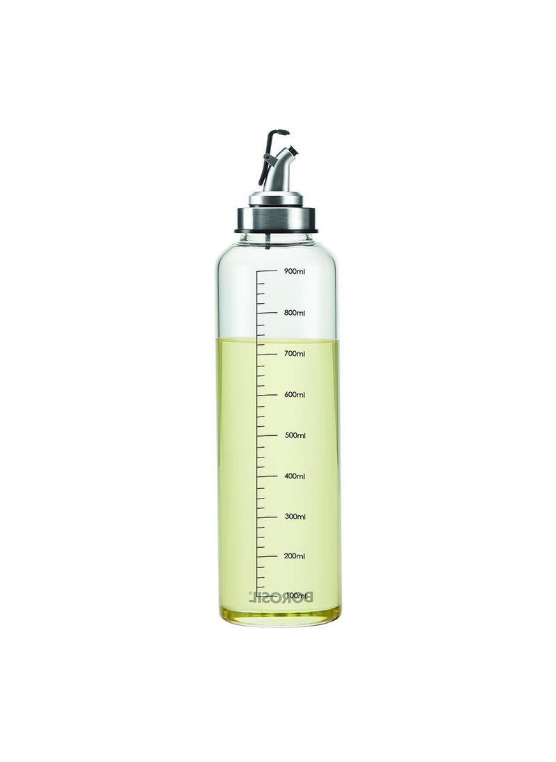 BOROSIL Borosil Glass Oil Dispenser (Transparent and Silver, 1L, Pack of 1)  - Image 5