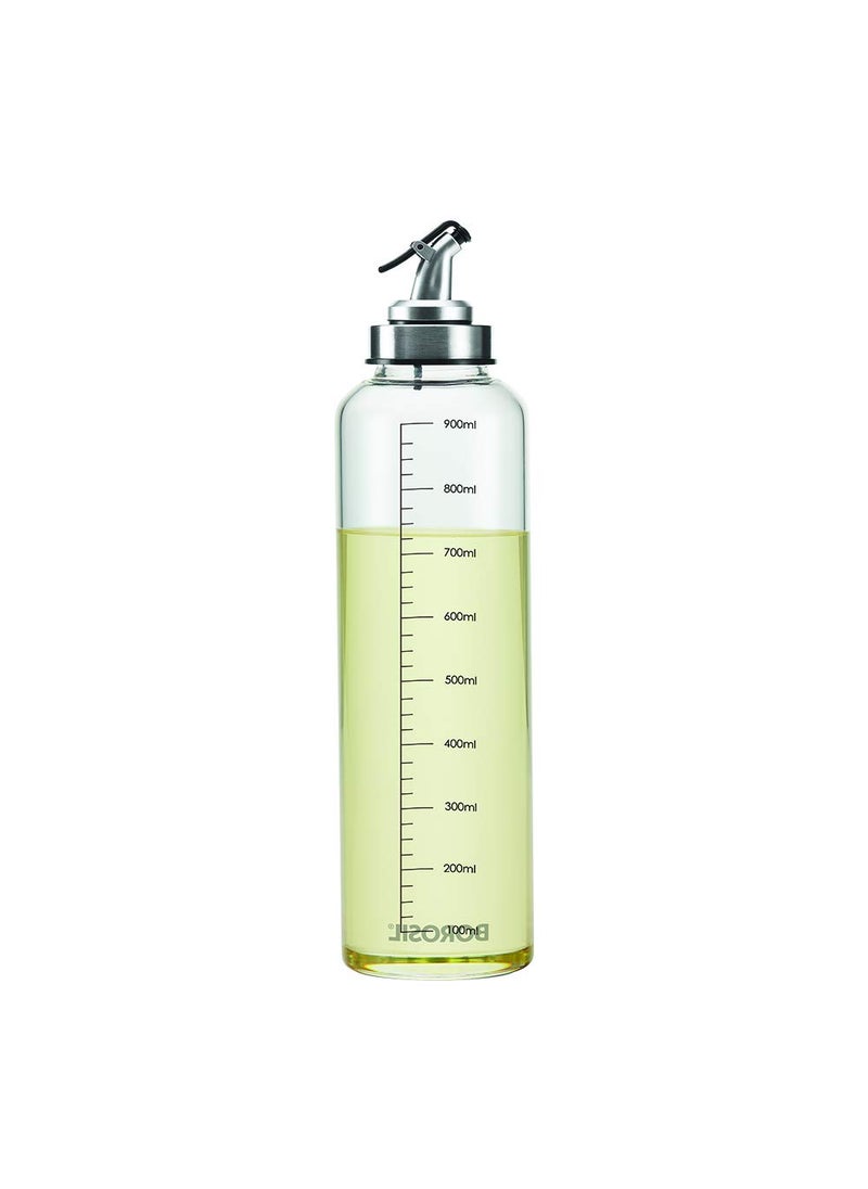 BOROSIL Borosil Glass Oil Dispenser (Transparent and Silver, 1L, Pack of 1)  - Image 4
