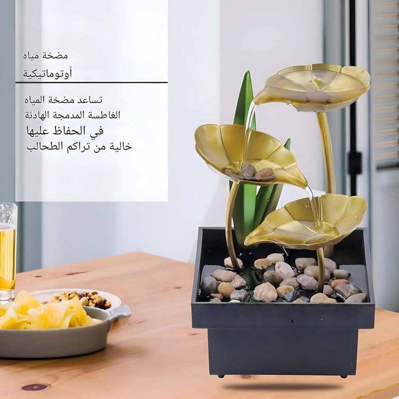 Leisure Fountain - Compact Tabletop Water Feature for Enhancing Relaxation and Meditation - Ideal for Indoor Use with Natural River Rock Accents (model 1) - Image 2