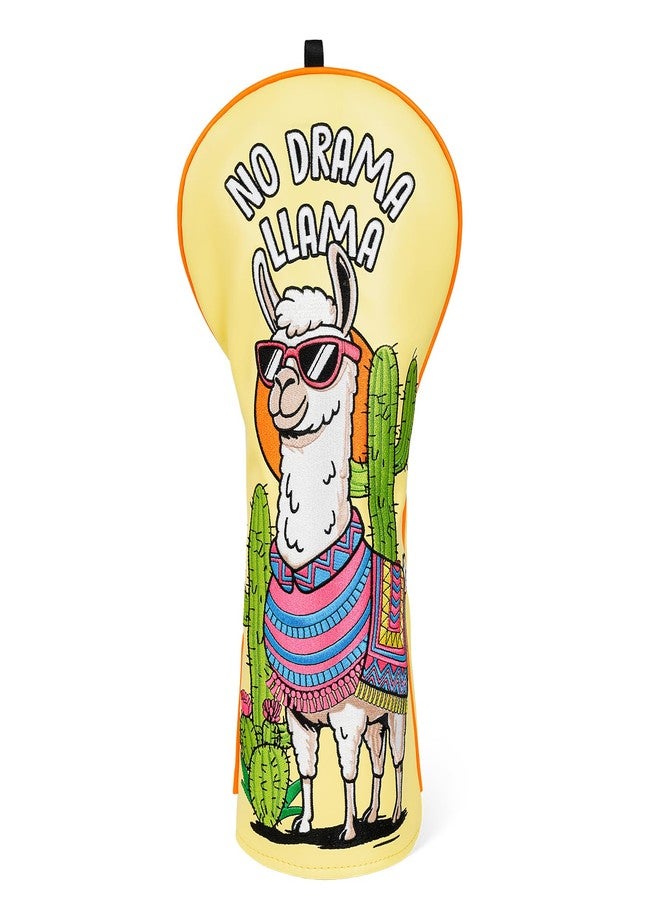 LZFAN Golf Club Head Cover Driver Headcover Fairway Wood Headcover Hybrid Club Head Covers Embroidered Leather (Alpaca) - Image 1