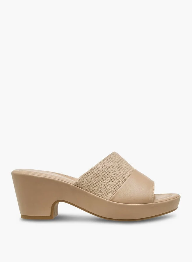 Flora Bella Women Floral Textured Block Heel Sandals