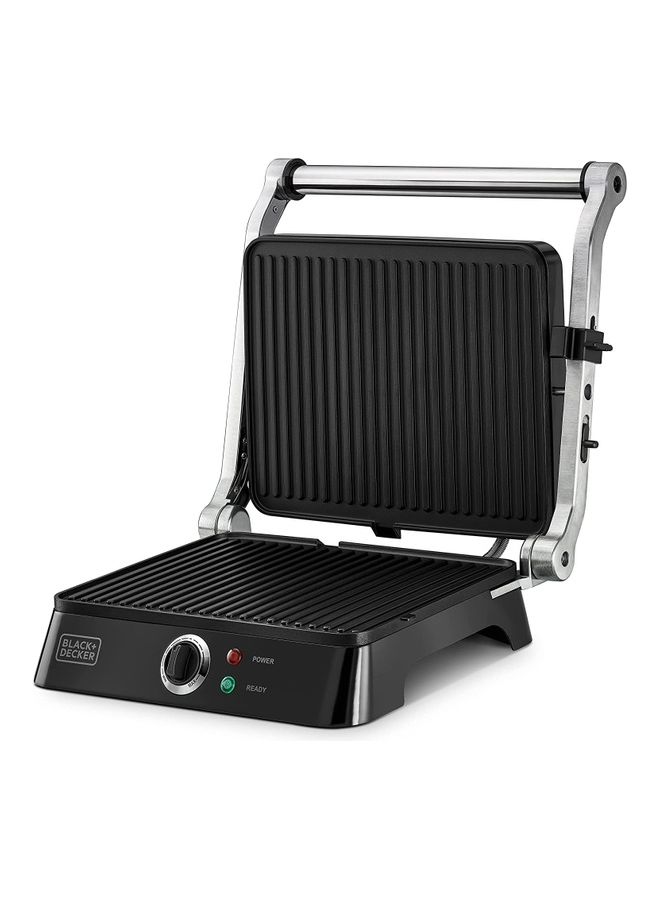 BLACK+DECKER Contact Grill With Full Flat Grill For Barbeque 1400 W CG1400-B5 Black - Image 4