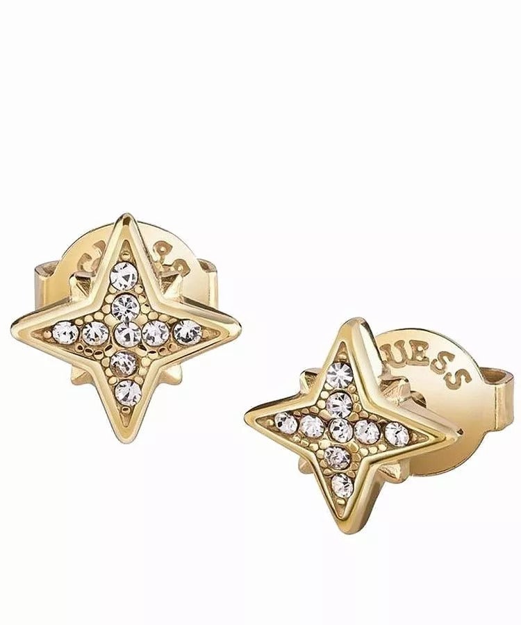 GUESS LADY'S 8MM STARS STUDS EARRING GOLD - Image 2
