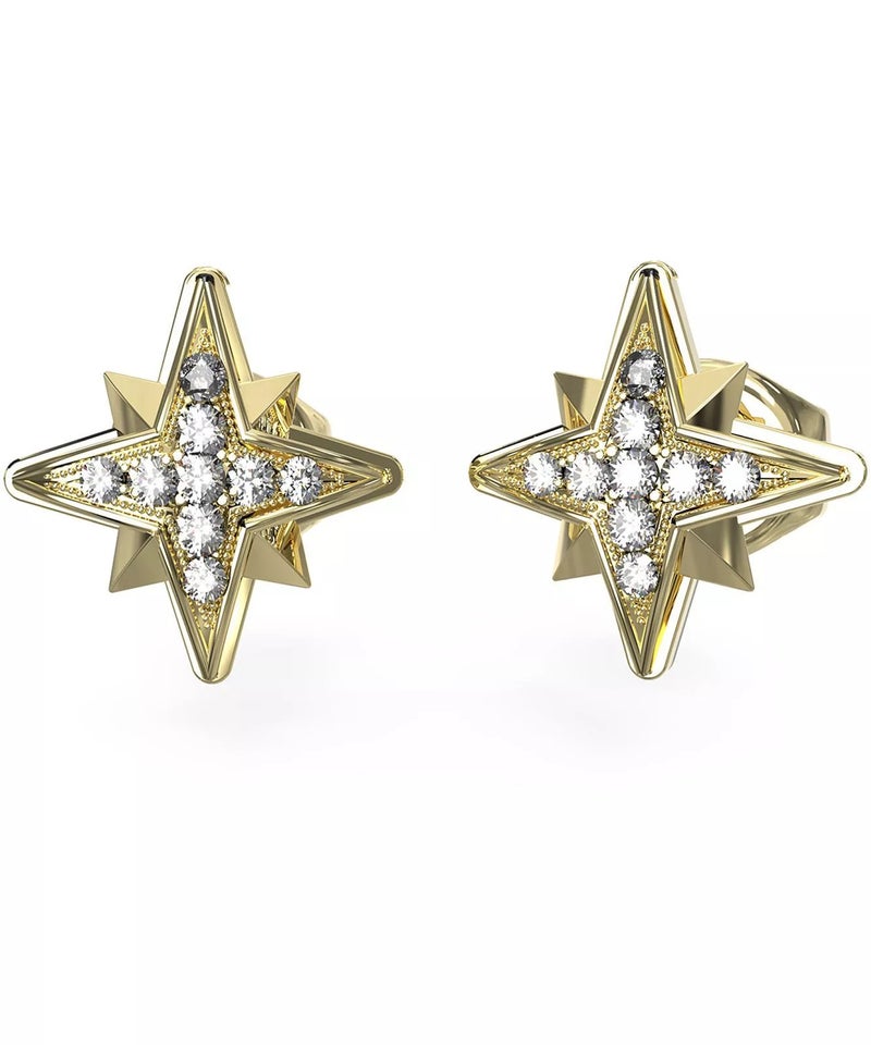 GUESS LADY'S 8MM STARS STUDS EARRING GOLD - Image 1