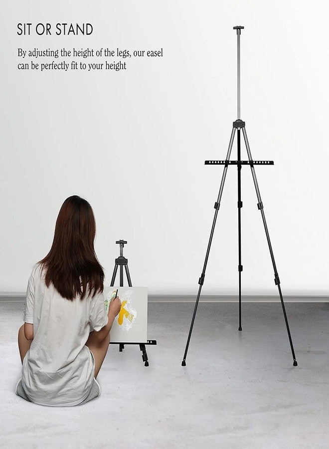 SYGA Adjustable Aluminium Artist Display Easel Stand with Black Carry Case - Image 5