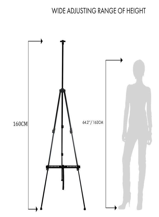 SYGA Adjustable Aluminium Artist Display Easel Stand with Black Carry Case - Image 3
