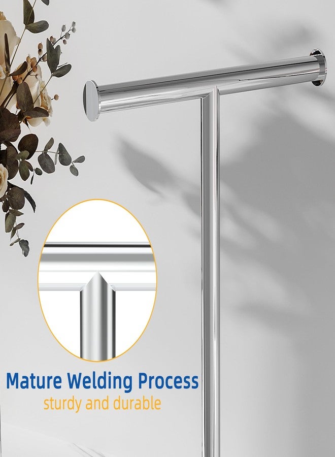 RUACQ Hand Towel Stand, 16" T-Shape Hand Towel Holder Stand for Bathroom, Kitchen and Countertop Towel Holder 304 Stainless Steel Hand Towel Rack with Weighted Base (Chrome) - Image 5