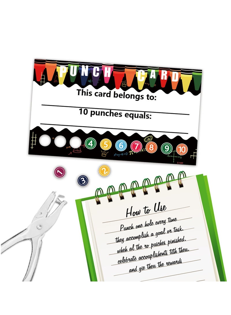 RedMapleTEK Teacher Punch Cards 50 Pack Student Encouragement Behavior Reward Cards, Classroom and Business Teacher Reward Cards - Image 2