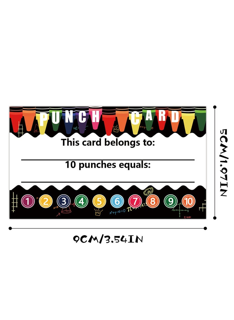 RedMapleTEK Teacher Punch Cards 50 Pack Student Encouragement Behavior Reward Cards, Classroom and Business Teacher Reward Cards - Image 4