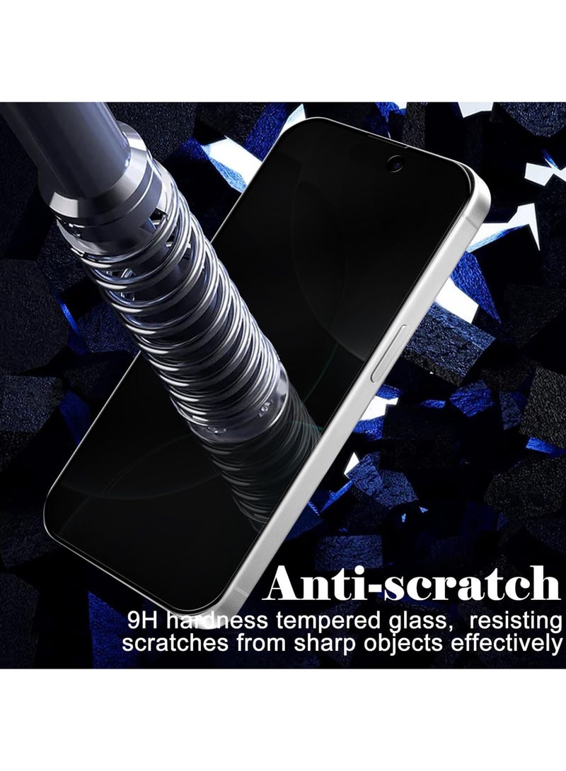 Captaintech 2 Pack iPhone 16 Pro Max Privacy Screen Protector (6.9 Inch) Tempered Glass, 9H Hardness u0026 Anti-Scratch Protection ﻿ - Image 5