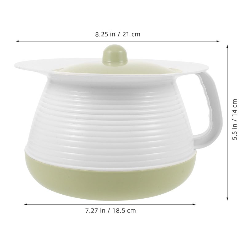 Compact Plastic Spittoon with Handle and Lid Multi Function Chamber Pot for Elderly and Disabled Easy to Clean - Image 3