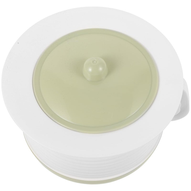 Compact Plastic Spittoon with Handle and Lid Multi Function Chamber Pot for Elderly and Disabled Easy to Clean - Image 2