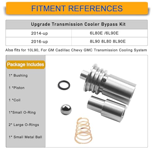 FORLETOR Automatic Transmission Assemblies STL010 Cooler Flow Bypass Valve Kit Upgrade Compatible With Cadillac Chevy Transmission 2014-Up GM 6L80 6L90, 2016-Up 8L90 8L80 8L90E - Image 2