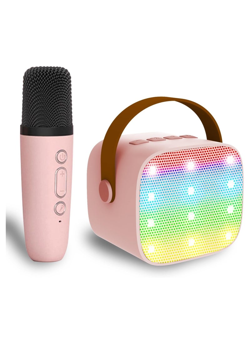 NNEWVANTE Mini Karaoke Machine for Kids & Adult, 4-12 Years Old Girls Birthday Gift for Girls & Boys, Karaoke Toys Gifts for Girls Ages 4, 5, 6, 7, 8, 9, 10, 12 +Year Old Birthday Party(PINK)  - Image 1