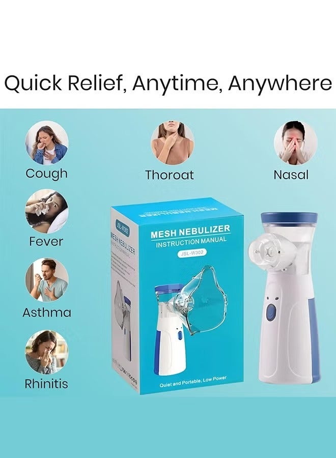 Rechargeable Mesh Nebulizer for Respiratory Health White - Image 3