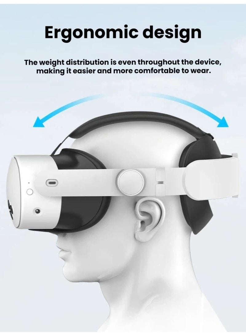 Adjustable Replacement Head Strap for Meta Quest 3 / 3S | Ergonomic Design with Double Cushion - Image 3