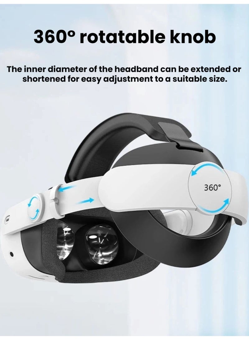 Adjustable Replacement Head Strap for Meta Quest 3 / 3S | Ergonomic Design with Double Cushion - Image 4