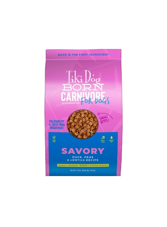 Tiki Dog Born Carnivore For Dogs, Savory Duck, Peas & Lentils Recipe, Grain Free Baked Kibble For Maximum Nutrition, For Adult Dogs And All Size Breed Dogs, 3.5 Lbs Bag - Image 1