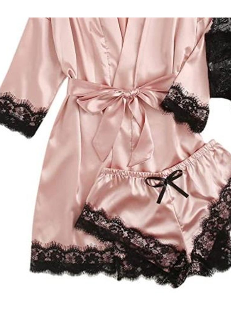 4pcs pajamas women's home pajamas lace pajamas set  - Image 3