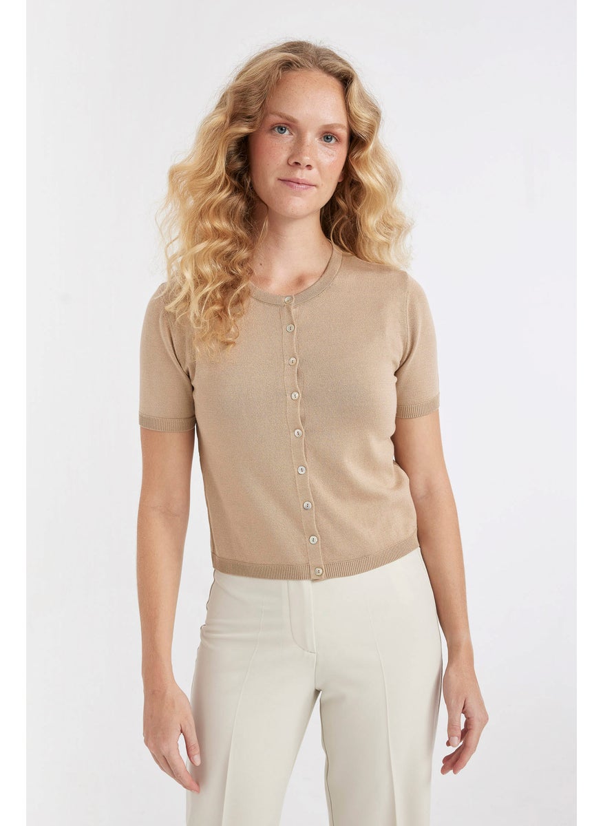 DeFacto Woman Regular Fit Short Sleeve Basic Cardigan  - Image 3