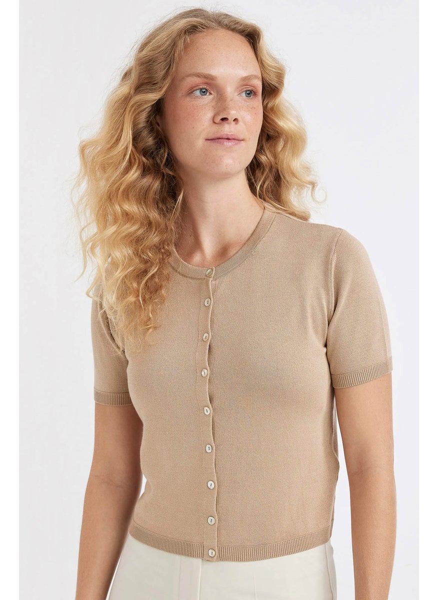 DeFacto Woman Regular Fit Short Sleeve Basic Cardigan  - Image 1