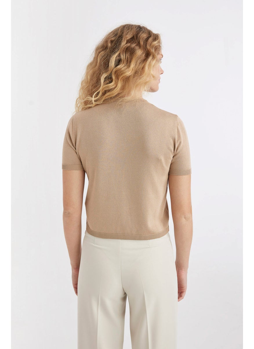 DeFacto Woman Regular Fit Short Sleeve Basic Cardigan  - Image 4