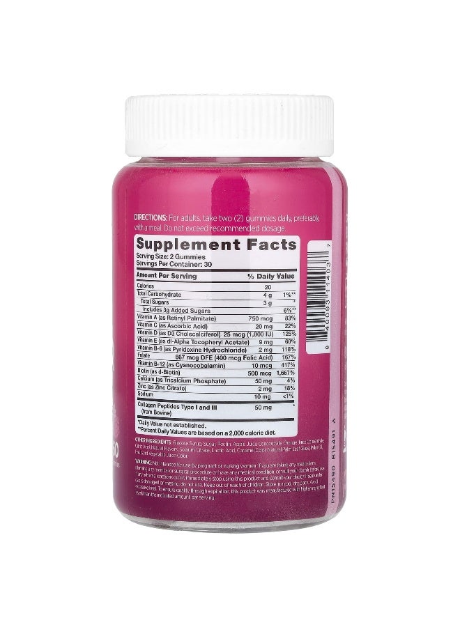 Pink, Multi For Her + Collagen Gummies, Natural Mixed Berry, 60 Gummies (Packaging may vary) - Image 2