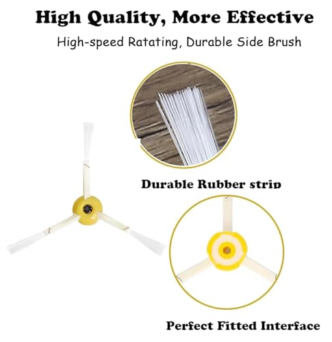 Detetap Side Brush Replacement for iRobot Roomba 500 & 600 & 700 Series 600 610 620 694 692 760 770 780 676 675 695 677 671 690 680 660 650 620 614 Vacuum Cleaner 6-Pack - Image 3