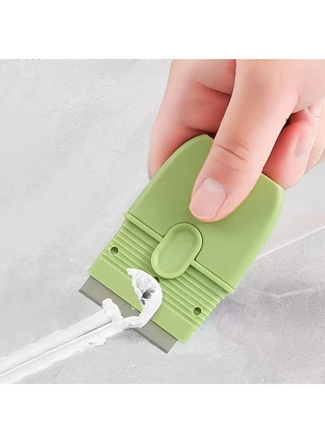 1pc Dual Head Ceramic Tile Scraper With Protective Cover Ergonomic Handle Multi Purpose Cleaning Tool - Image 2