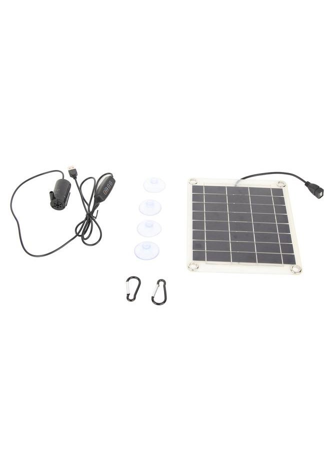 Thoraya Solar Water Pump Kit 10W Double Sided Monocrystalline Silicon Solar Panel 5V 3W Low Noise Water Pump Kit  - Image 1