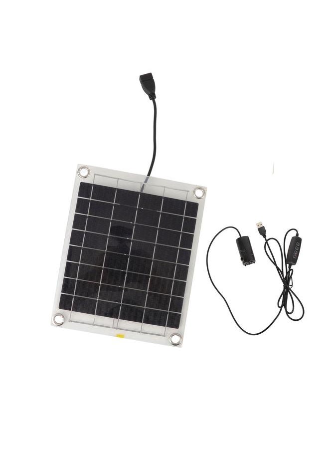 Thoraya Solar Water Pump Kit 10W Double Sided Monocrystalline Silicon Solar Panel 5V 3W Low Noise Water Pump Kit  - Image 2