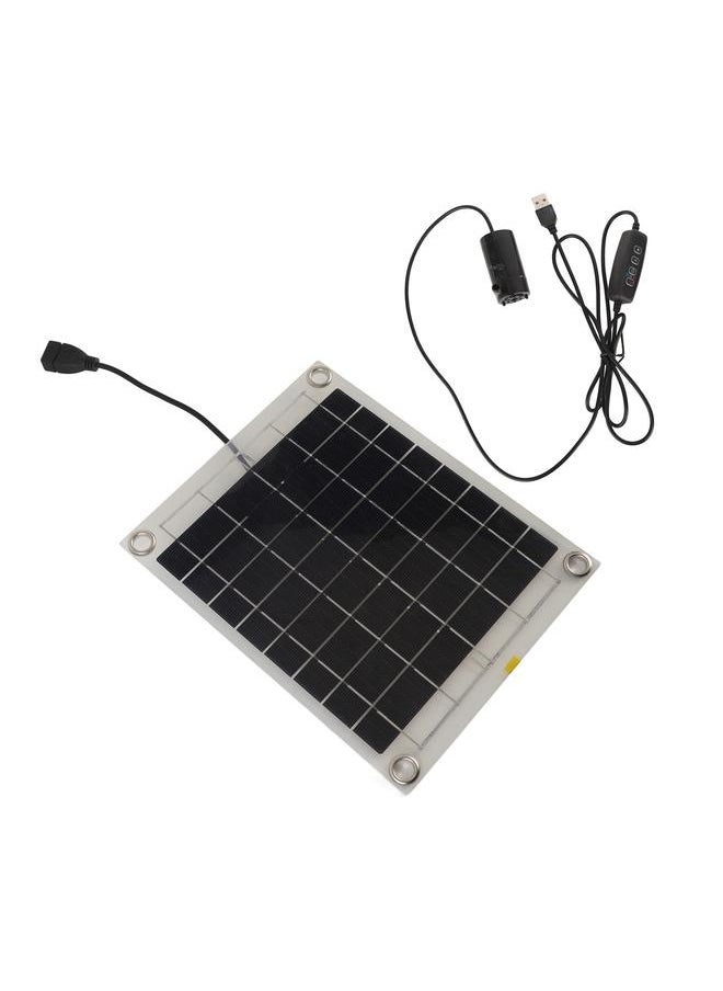 Thoraya Solar Water Pump Kit 10W Double Sided Monocrystalline Silicon Solar Panel 5V 3W Low Noise Water Pump Kit  - Image 3