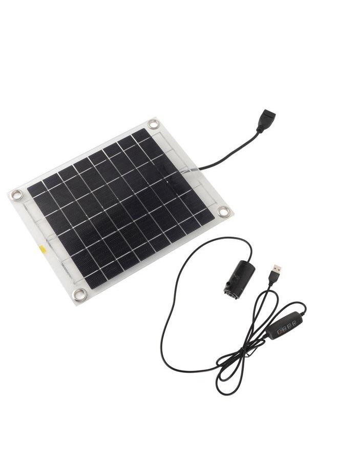 Thoraya Solar Water Pump Kit 10W Double Sided Monocrystalline Silicon Solar Panel 5V 3W Low Noise Water Pump Kit  - Image 4