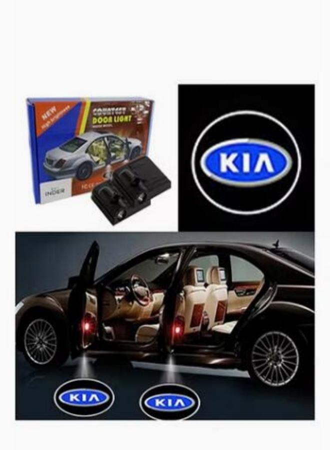 مجموعة إضاءة ظلية بشعار KIA LED مكونة من قطعتين لباب السيارة - Image 2