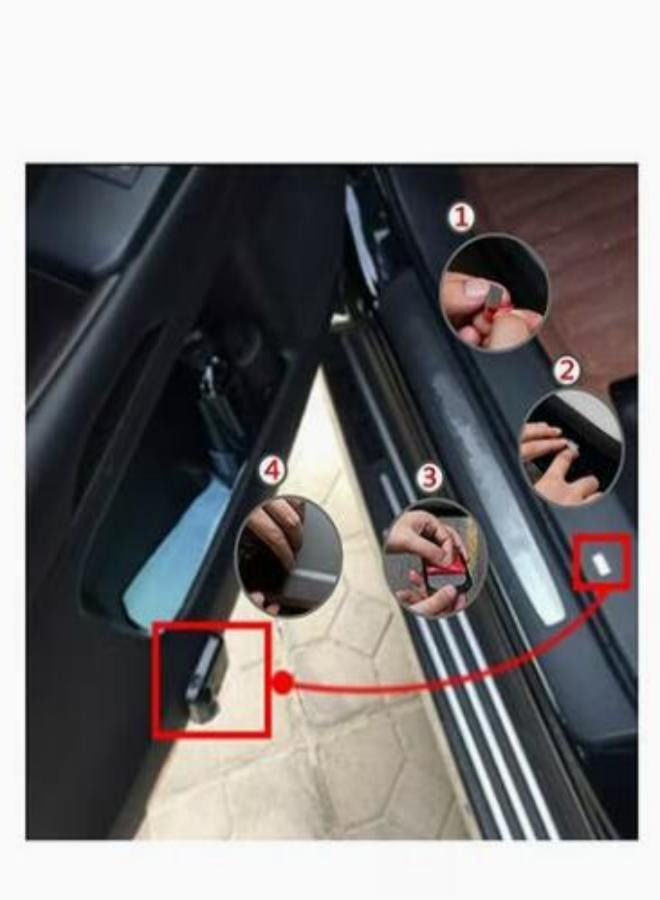 مجموعة إضاءة ظلية بشعار KIA LED مكونة من قطعتين لباب السيارة - Image 4
