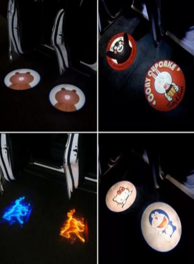 مجموعة إضاءة ظلية بشعار KIA LED مكونة من قطعتين لباب السيارة - Image 5