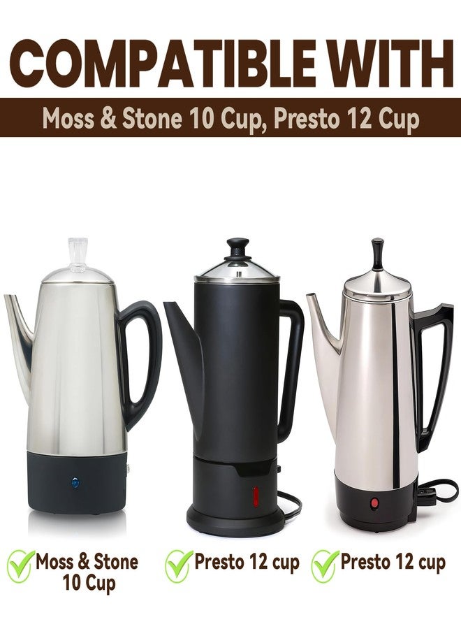 brikinte Percolator Coffee Filters Compatible with Presto Coffee Percolator Electric, 200 Pcs Perforated Wavy Design Filter Paper for Presto 12 Cup Moss & Stone 10 Cup - Image 2