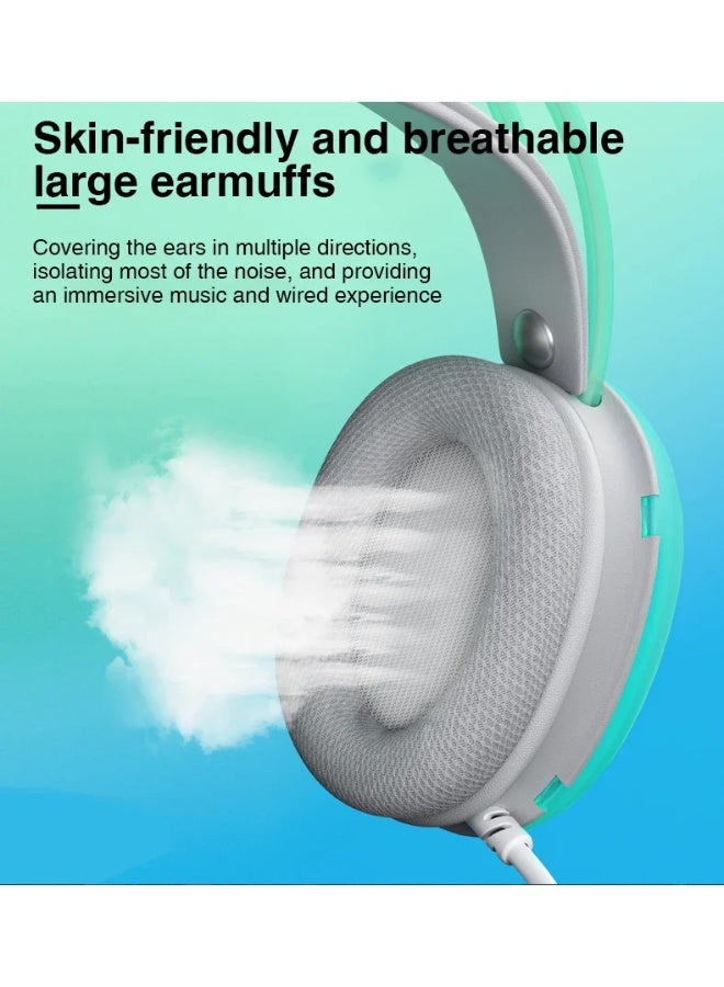 AULA AULA S505 Gaming Headset Esports Headphones Computer RGB Luminous Headband Transparent Earphone Wired Headset for PC Laptops  - Image 3