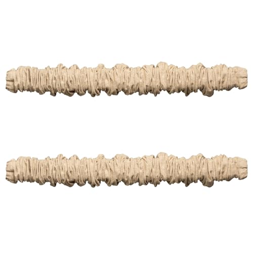 EIFHYT Fabric Cord Cover & Chandelier Chain Cover 2 Pack 6Feet Length for Chandelier Lighting Wires Natural Burlap Easy to Install (Brown) - Image 1
