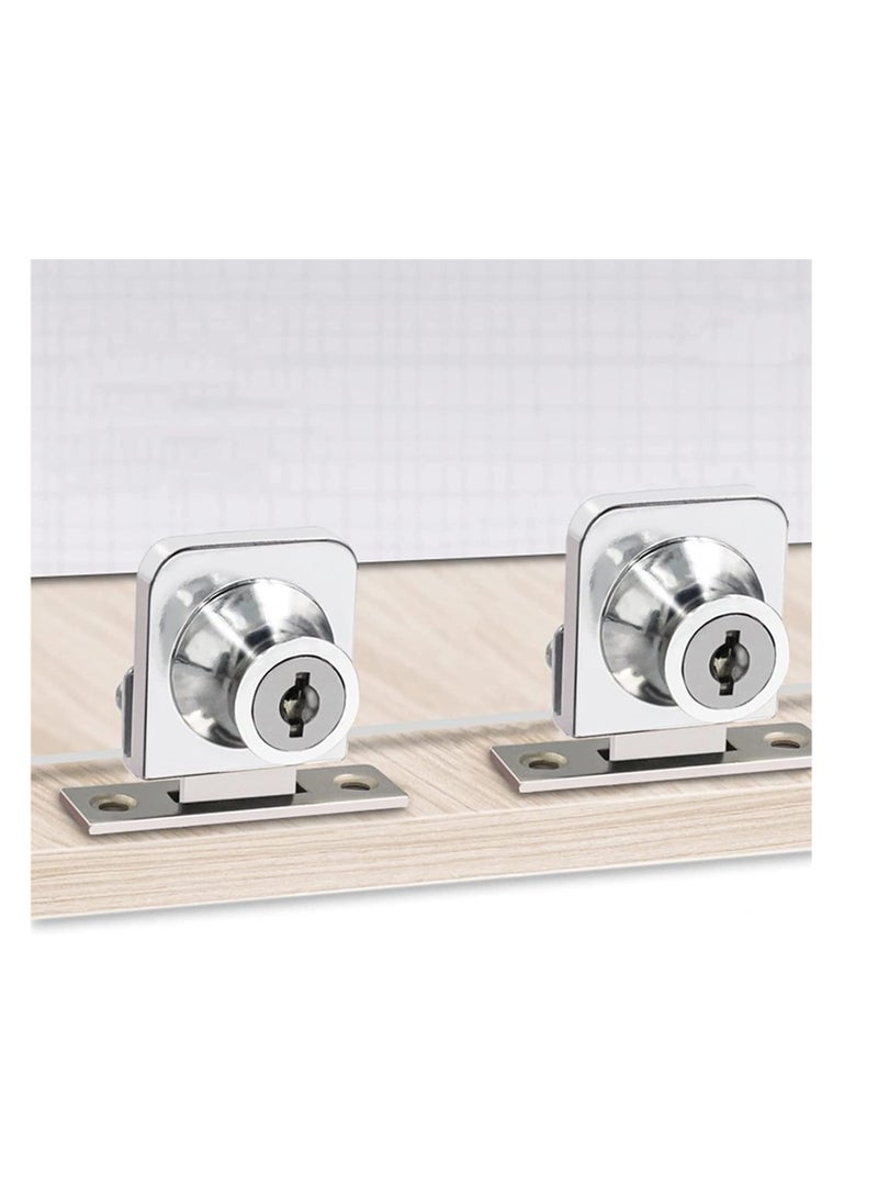KNP KNP Glass Sliding Door Lock for 8mm Glass Cupboards provides a secure and stylish locking solution for glass doors, cabinets, showcases, and display units. - Image 2