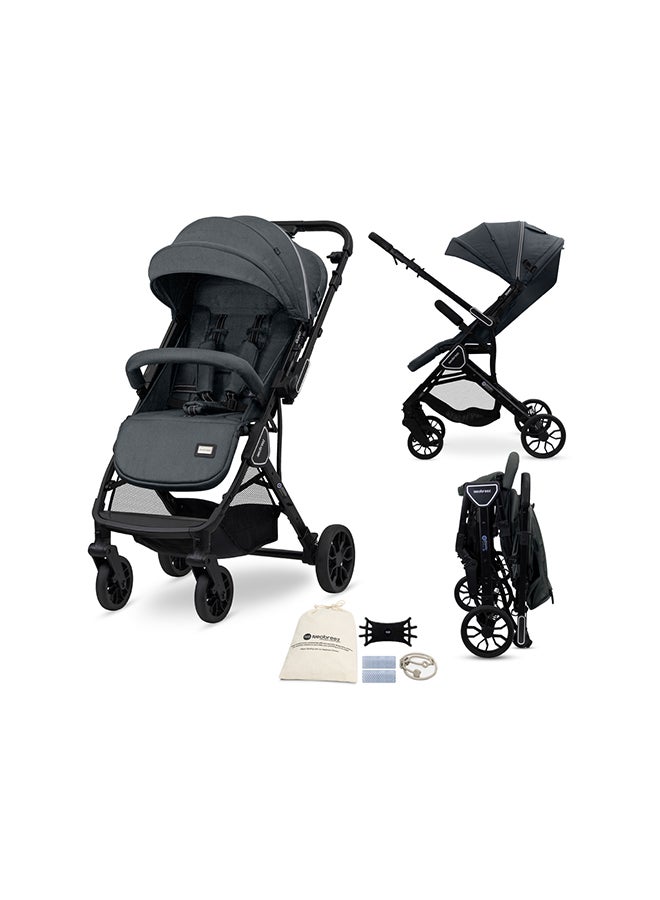 Neobreez QUINT Reversible Handle Lightweight Compact Travel Stroller, Foldable Baby Stroller, Pushchair, Toddler Baby Trolley, Waterproof UPF 50+Canopy,0-4yrs,22kg,3yrs Warranty - Image 1