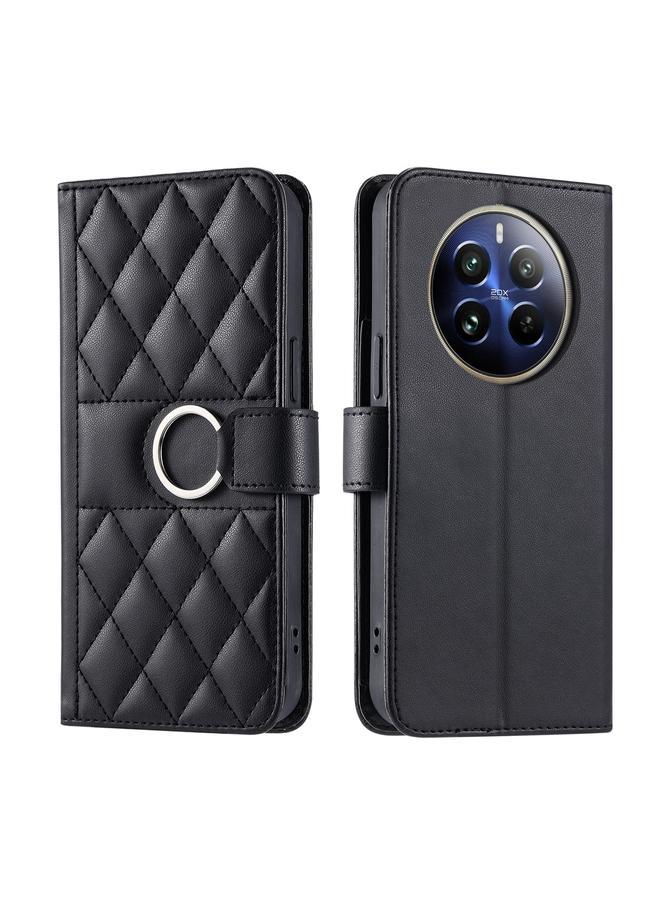 اس-توب جراب لهاتف Realme Narzo 70 Pro 5G من الهند، جراب جلدي على شكل معين مع مشبك حلقي - Image 1