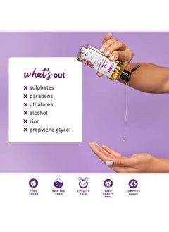 Plum Onion Hair Oil For Growth With Bhringraj Curry Leaf And Amla Oils ; For All Hair Types; Sulphate Free. Paraben Free ; 100% Vegan ; Promotes Growth Strengthens Hair Fibre ; 100 Ml  - Image 5