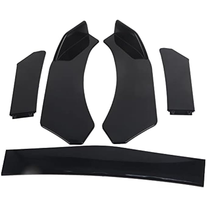 Sunisfa 5pcs Front Bumper Lip Body Kit Universal Lip Splitter Spoiler Diffuser Canard Protector for Car - Image 1