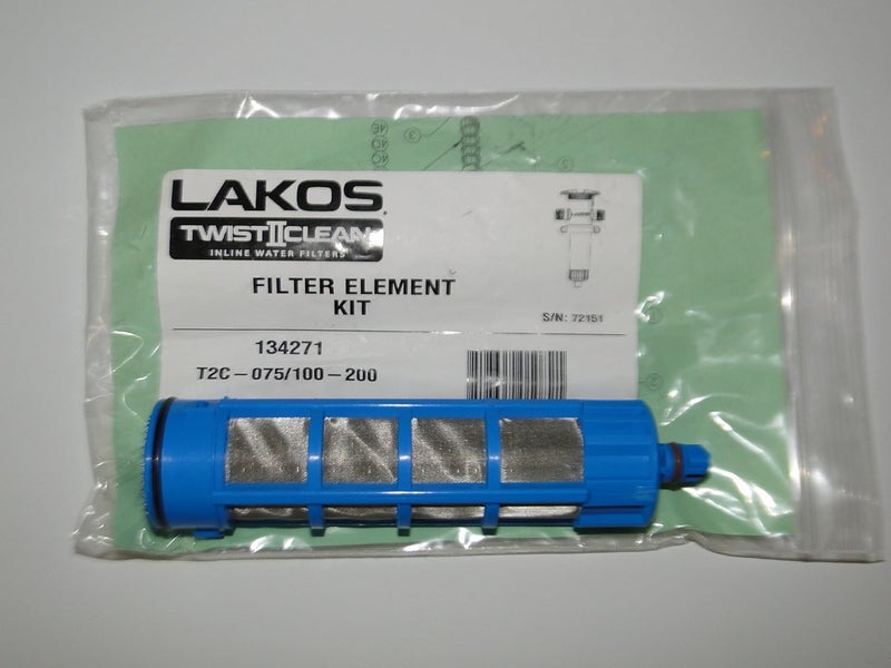 Filter Element Replacement Kit 3/4" / 1" Twist 2 Clean Twist II Clean Twistiiclean (200 MESH BLUE T2C-075/100-200 (134271))