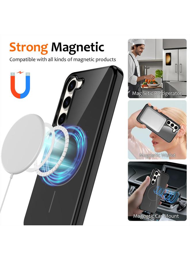 S-TOP Case For Samsung Galaxy S23 5G Glossy TPU Shockproof MagSafe Phone Case with Lanyard - Image 2