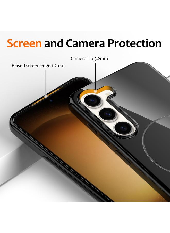 S-TOP Case For Samsung Galaxy S23 5G Glossy TPU Shockproof MagSafe Phone Case with Lanyard - Image 3