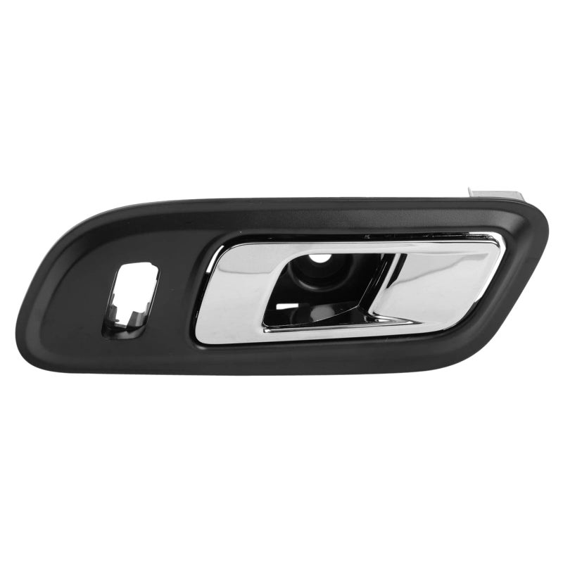 TRQ Front Left Interior Door Handle Chrome Black Drivers Side Compatible with 20132019 Ford Police Interceptor Sedan 20142018 Special Service Police Sedan Taurus